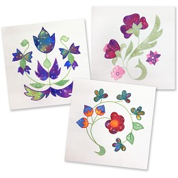 Ottoman Flowers Applique Blocks Pattern - Set 1