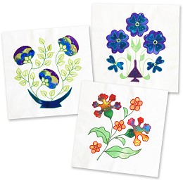 Ottoman Flowers Applique Blocks Pattern - Set 2