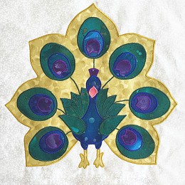 Peacock Applique Block Pattern