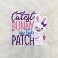Cutest Bunny Embroidered Panel