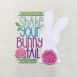 Shake Your Bunny Tail Embroidered Panel