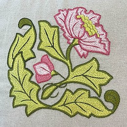 May Morris Hand Embroidery Panel 2 - Taupe