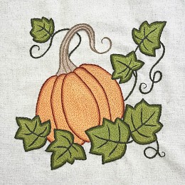 Pumpkin Dreams Hand Embroidery Panel