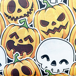 Halloween Heads Cotton Fabric - 1 metre